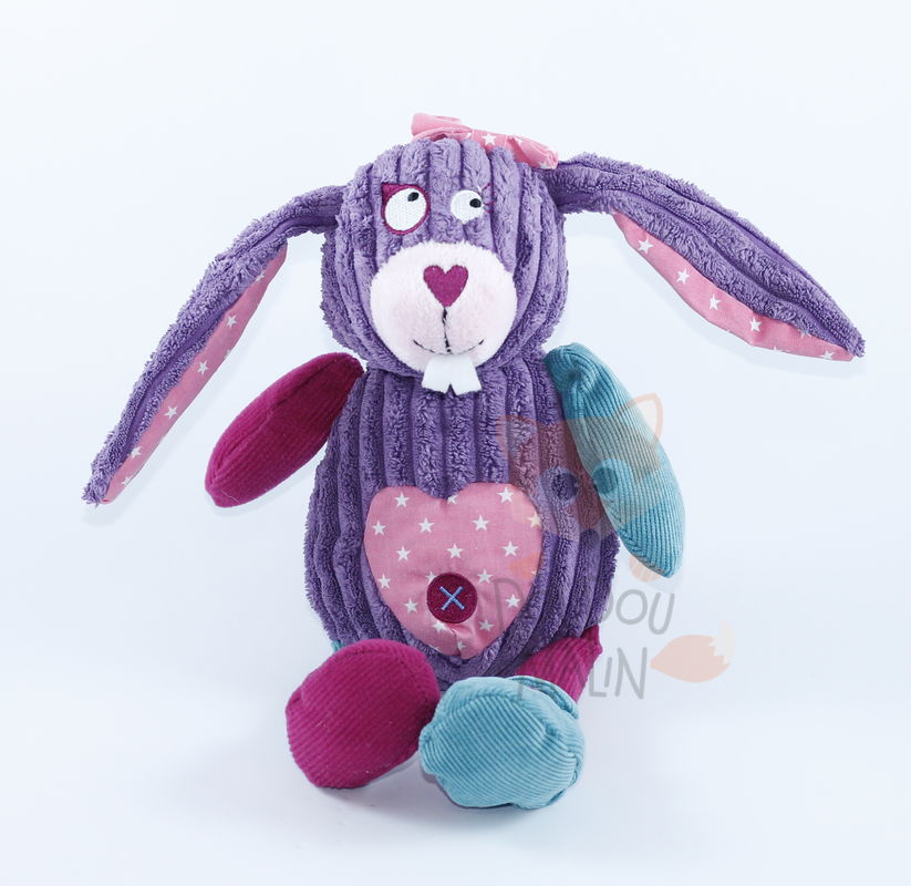  soft toy purple blue rabbit star 